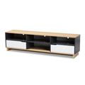 Baxton Studio Reed Mid-Century Multicolor 2-Drawer Wood TV Stand 159-10212